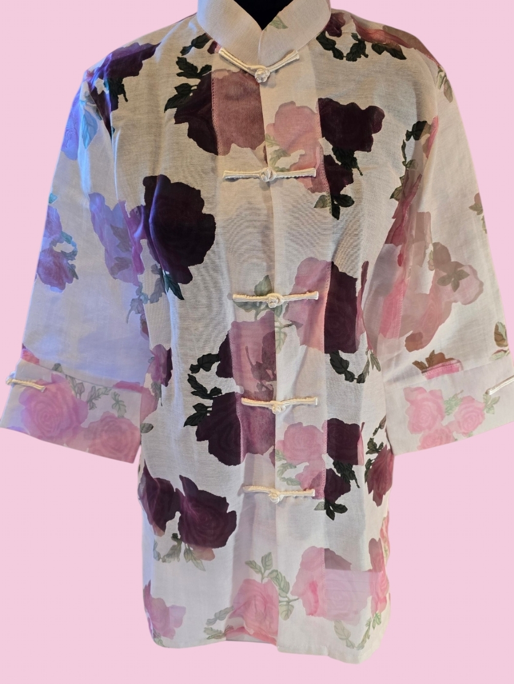 Tang Yi Kimono With Frog Closures